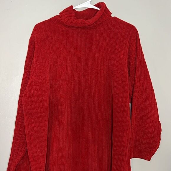 Express Tricot red chunky knit sweater size large - Picture 3 of 7